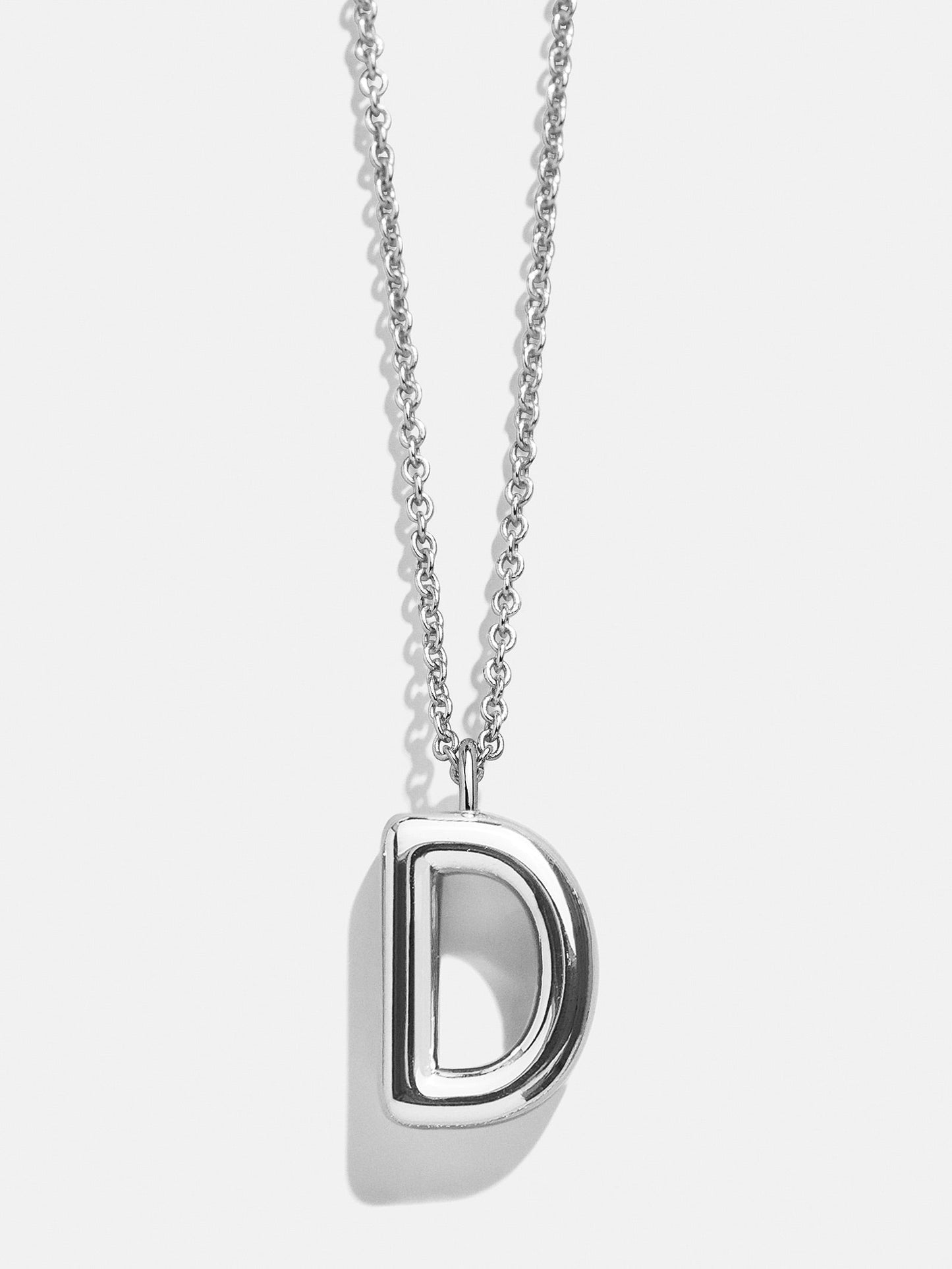 Classic Silver Initial Necklace - Silver