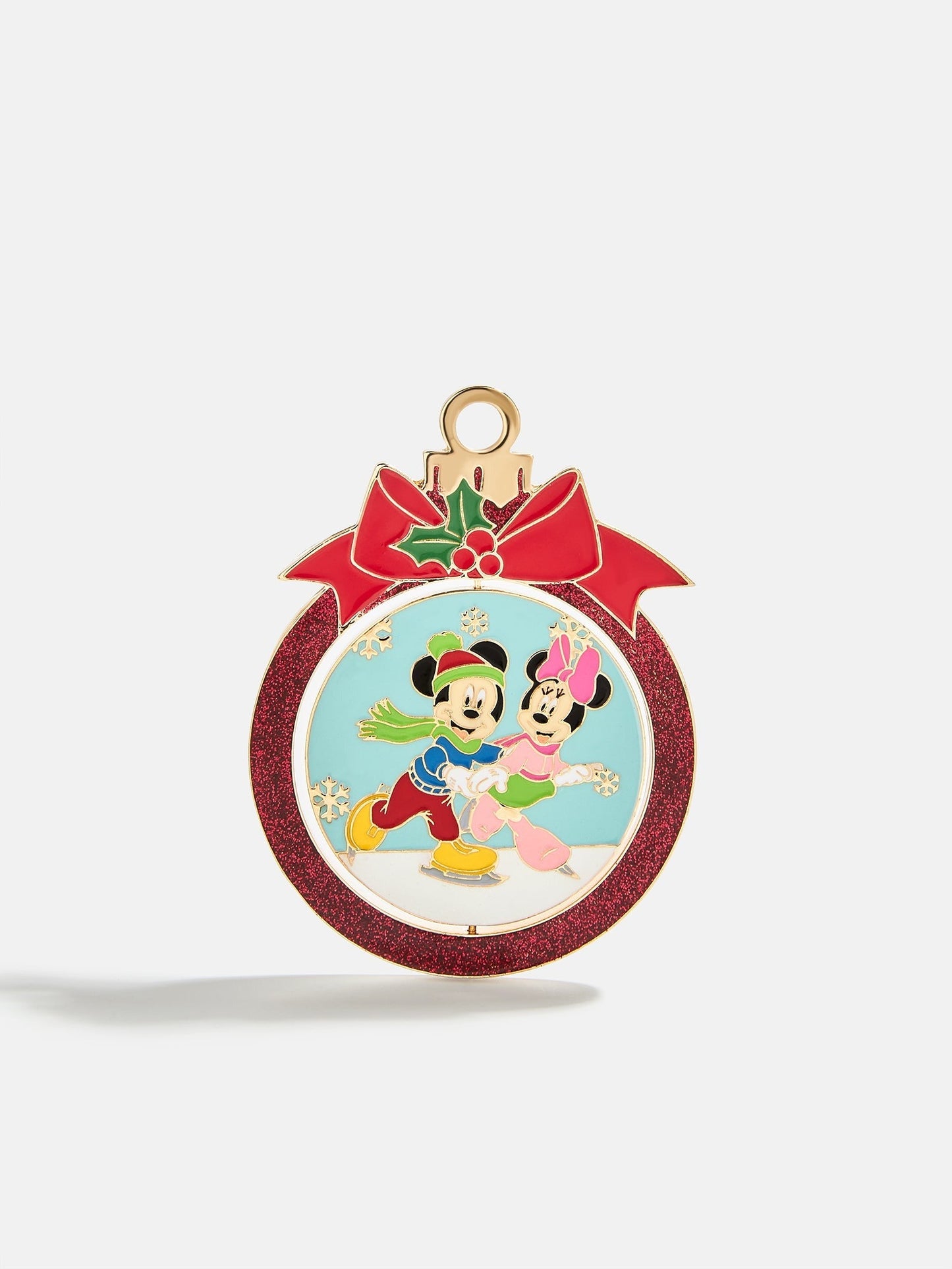 Disney Mickey & Minnie Mouse Reversible Christmas Pin - Mickey Mouse & Minnie Mouse