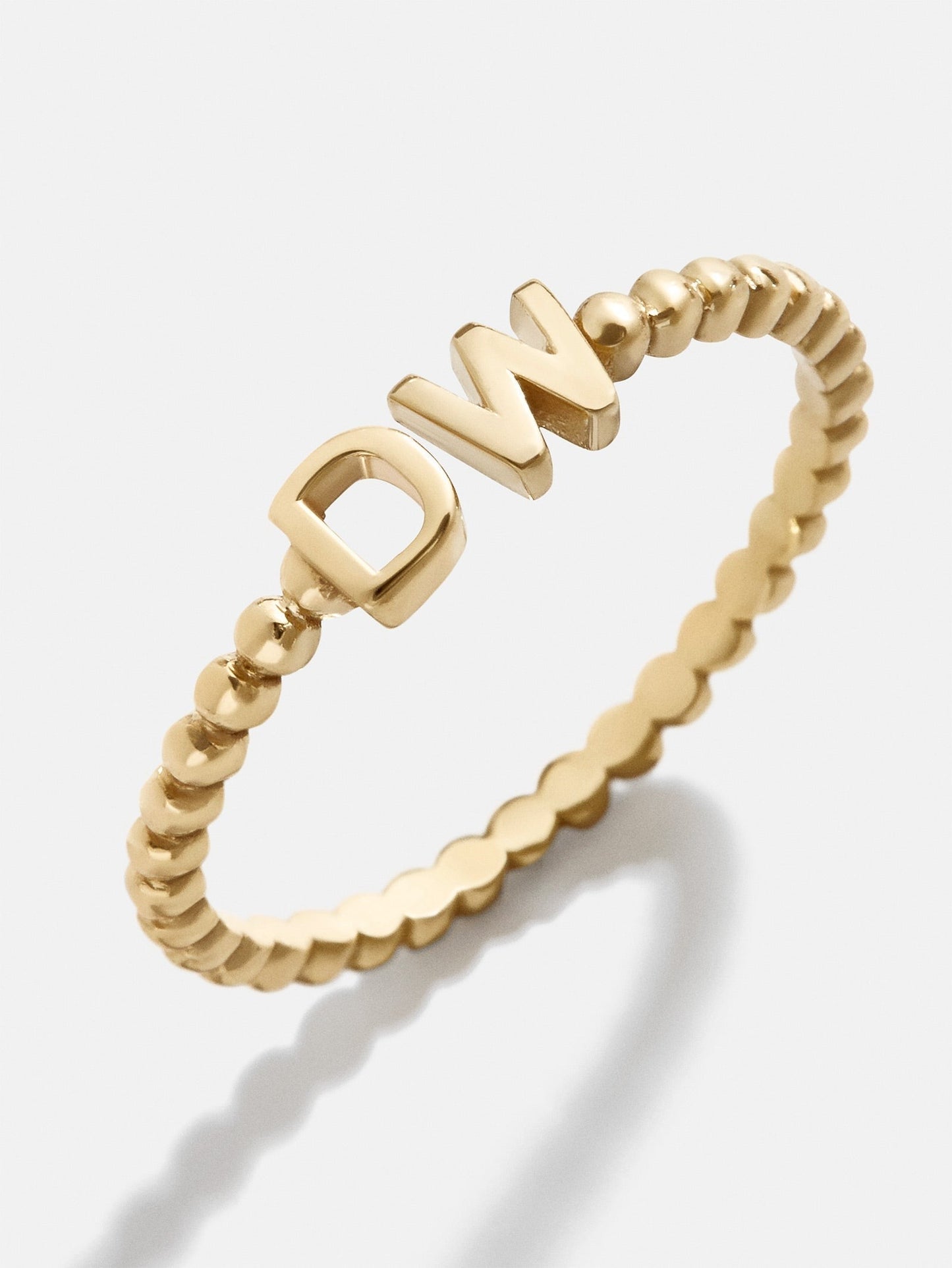 14K Gold Custom Initial Ring - Gold
