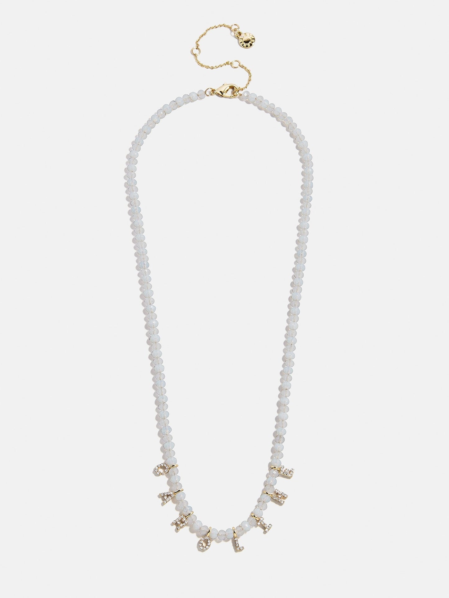 Mini Semi-Precious Custom Necklace - White Opal