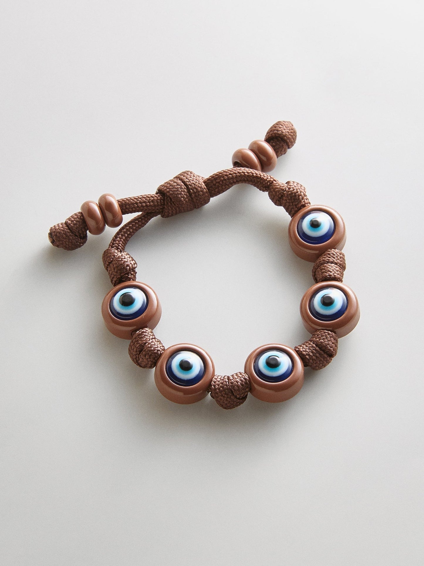 Knotty Good Eye Cord Bracelet - Chocolate Brown