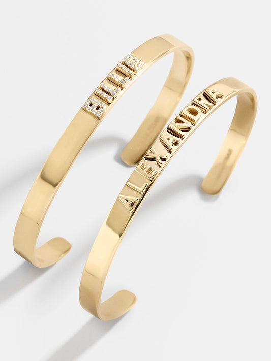 14K Gold Custom Cuff Bracelet