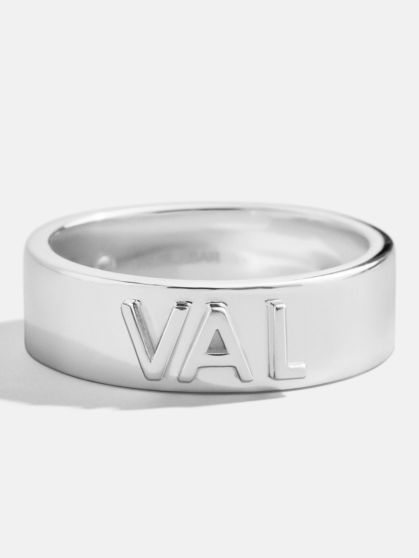 Sterling Silver Custom Block Ring - Sterling Silver