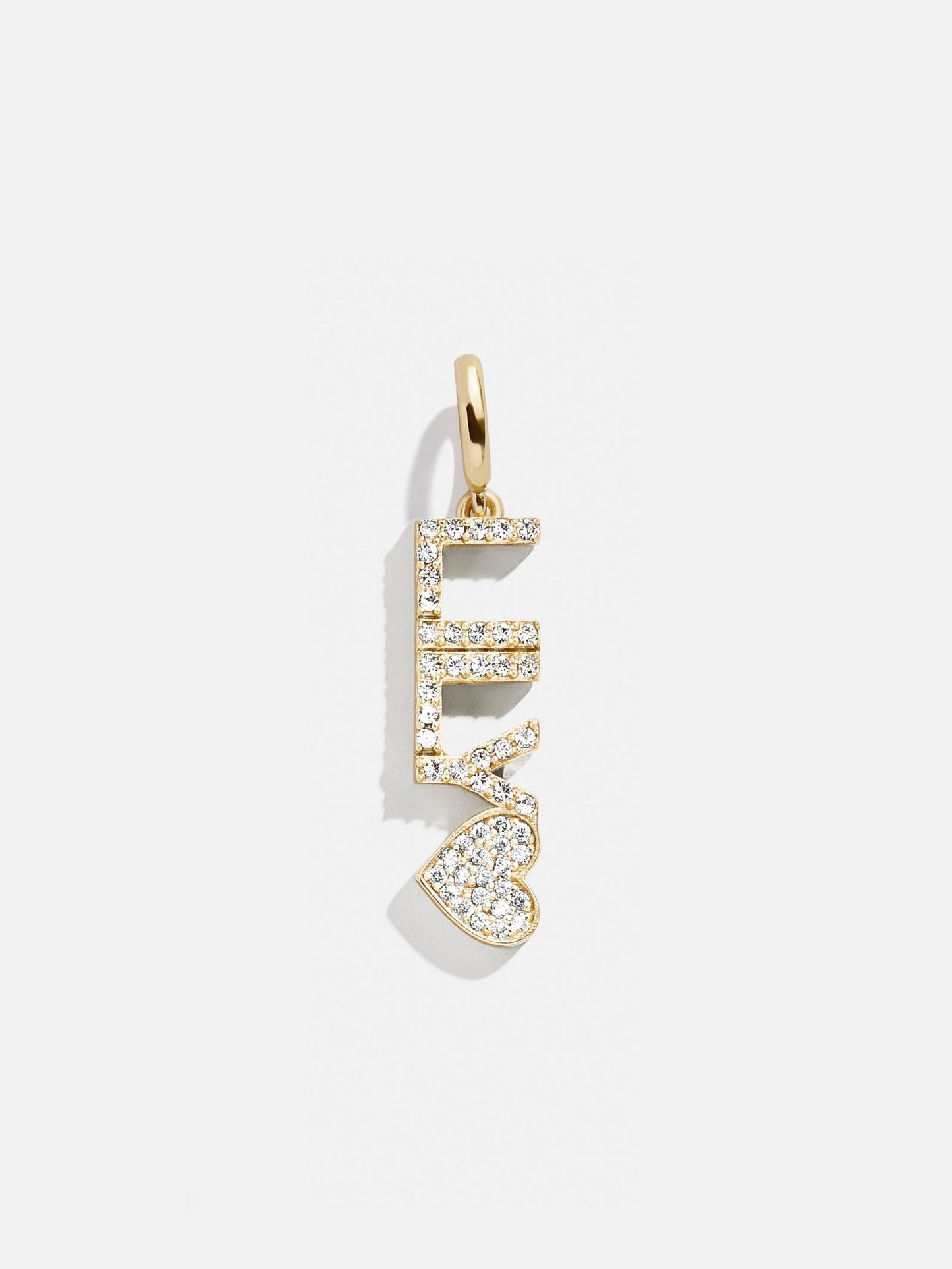 Motif Custom Nameplate Charm - Gold/Pavé