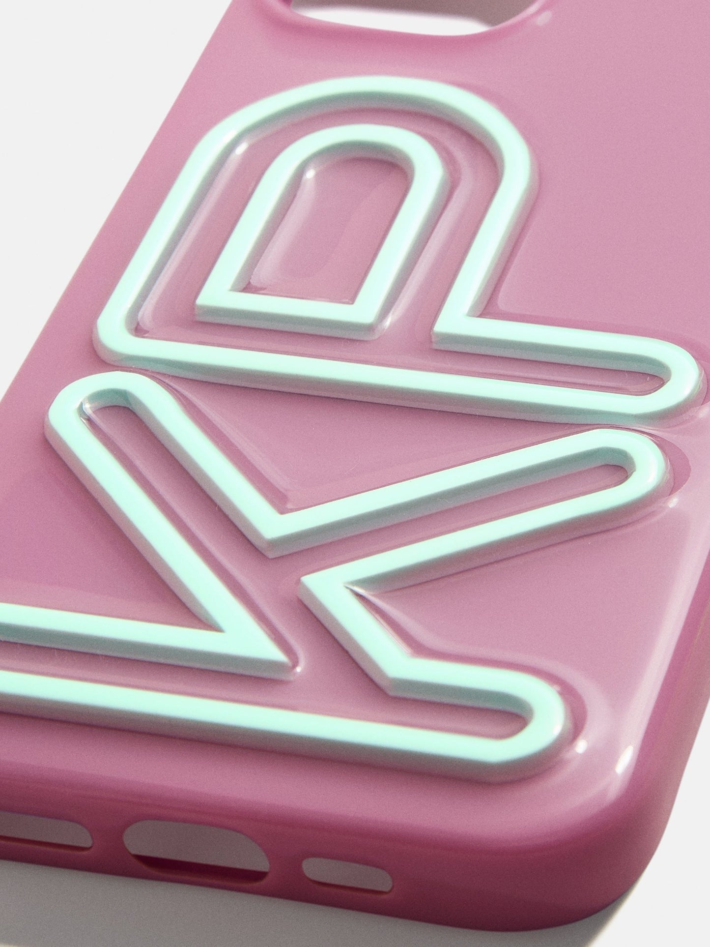 Fine Line Custom iPhone Case - Mauve/Mint Green