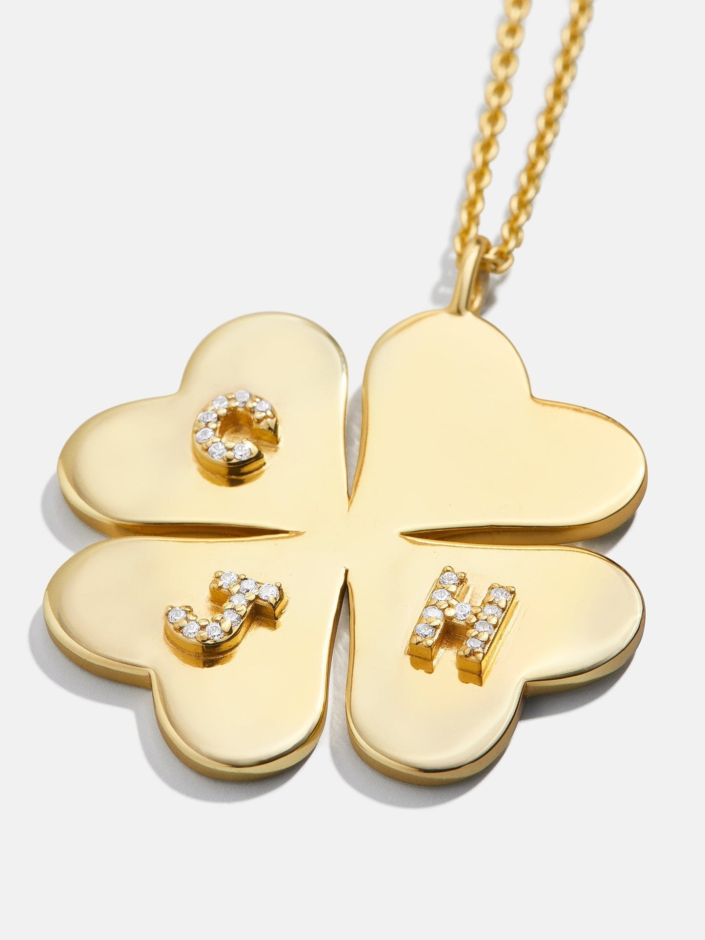 Clover 14K Gold Custom Pendant Necklace - 14K Gold