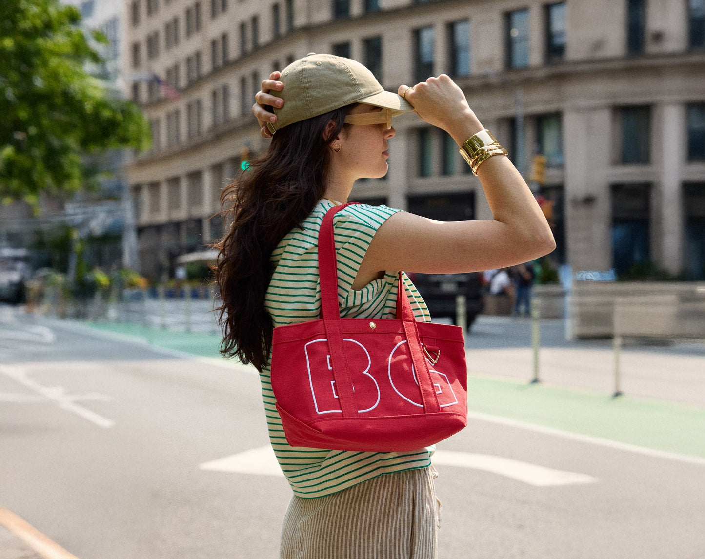 Solid Custom Alpha Tote - Cherry Red