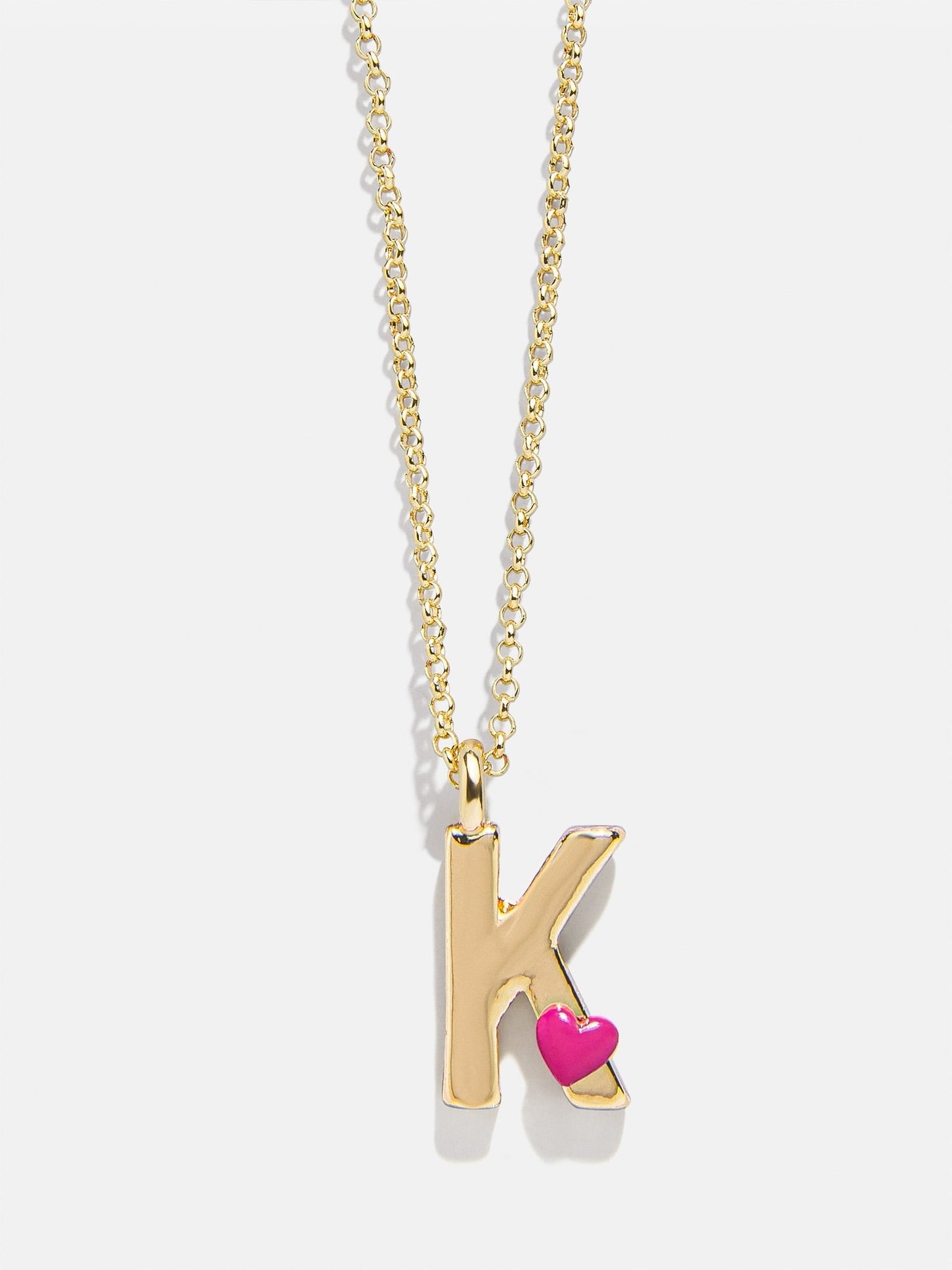 Kids' Heart Initial Necklace - Gold
