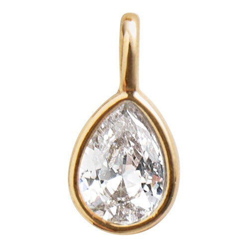 Pear Cubic Zirconia Cluster Charm