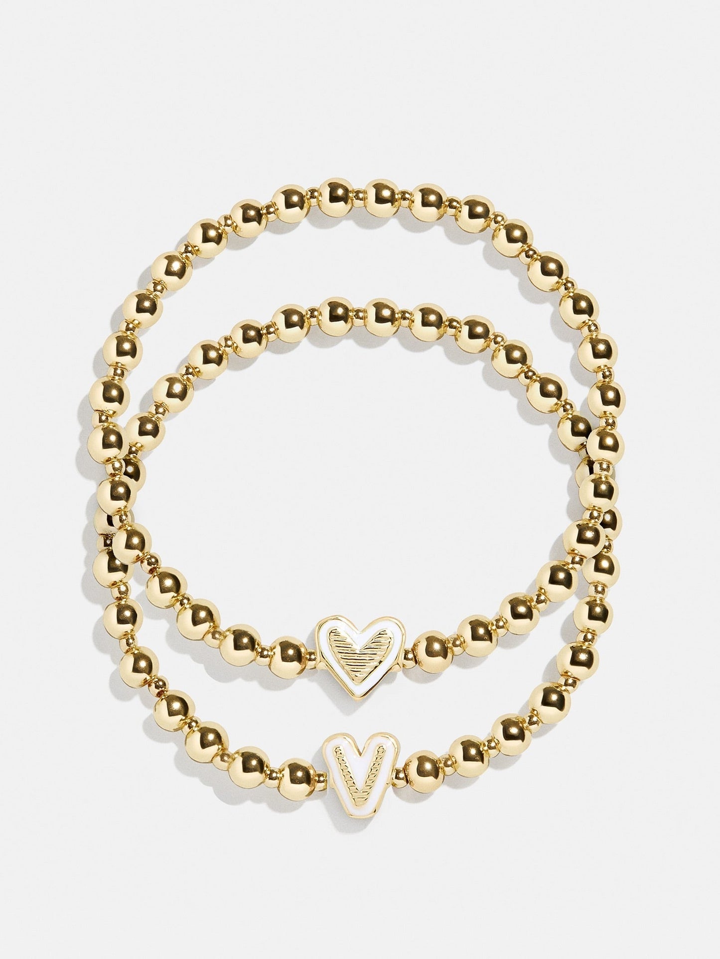 Initial & Heart Kids' Pisa Bracelet Set - Gold