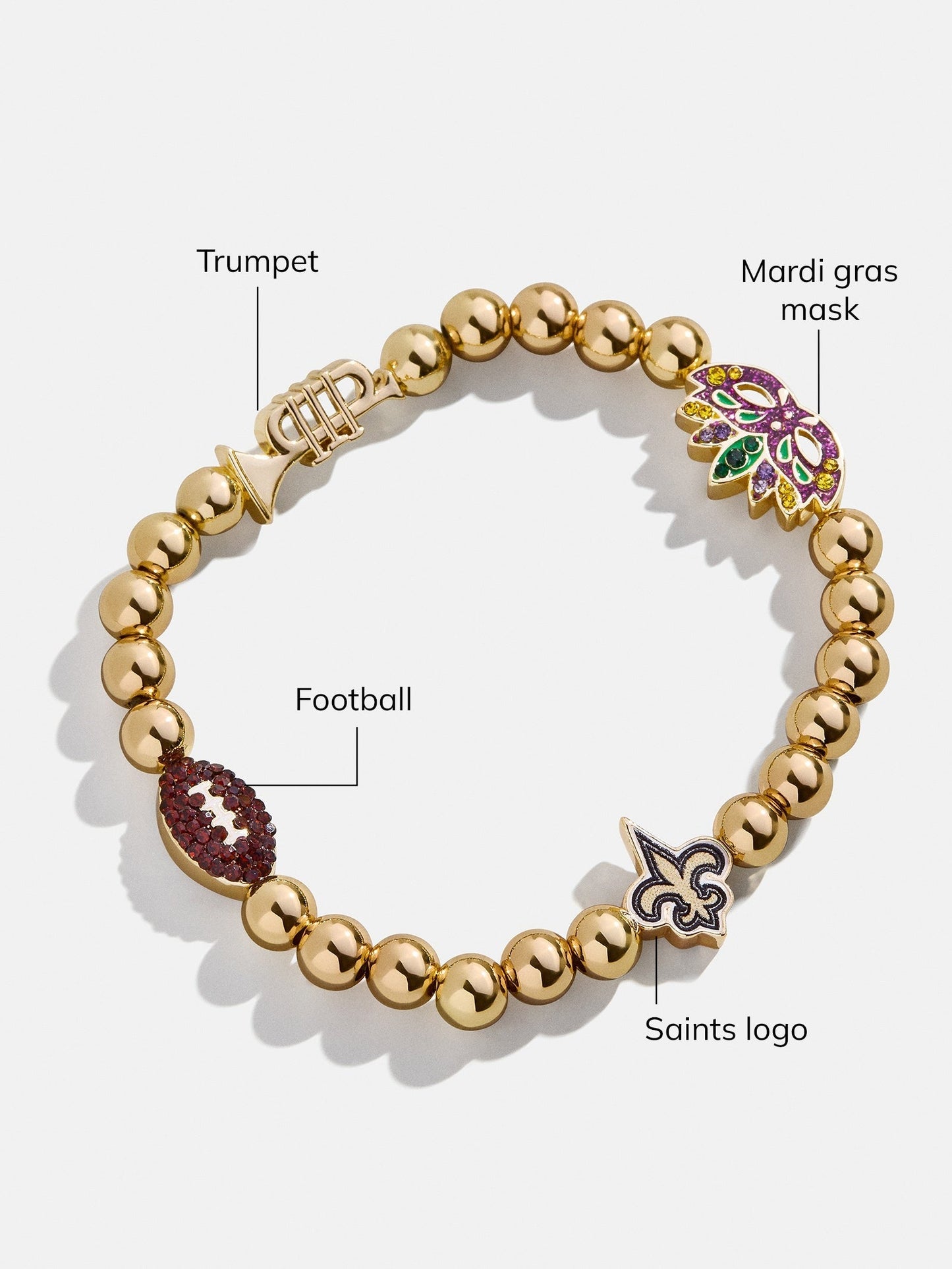 NFL Pisa Charm Bracelet - New Orleans Saints