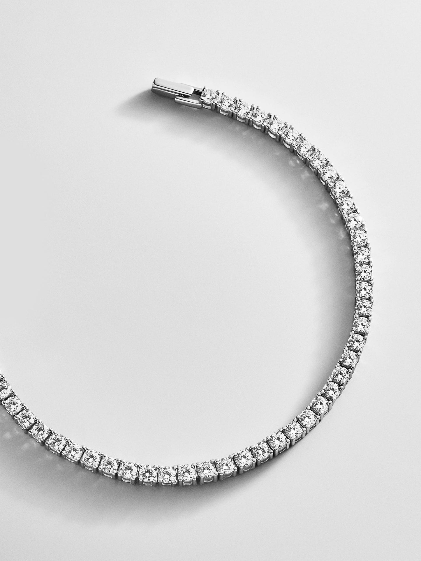 Billie Silver Tennis Bracelet - Rhodium Plated Silver