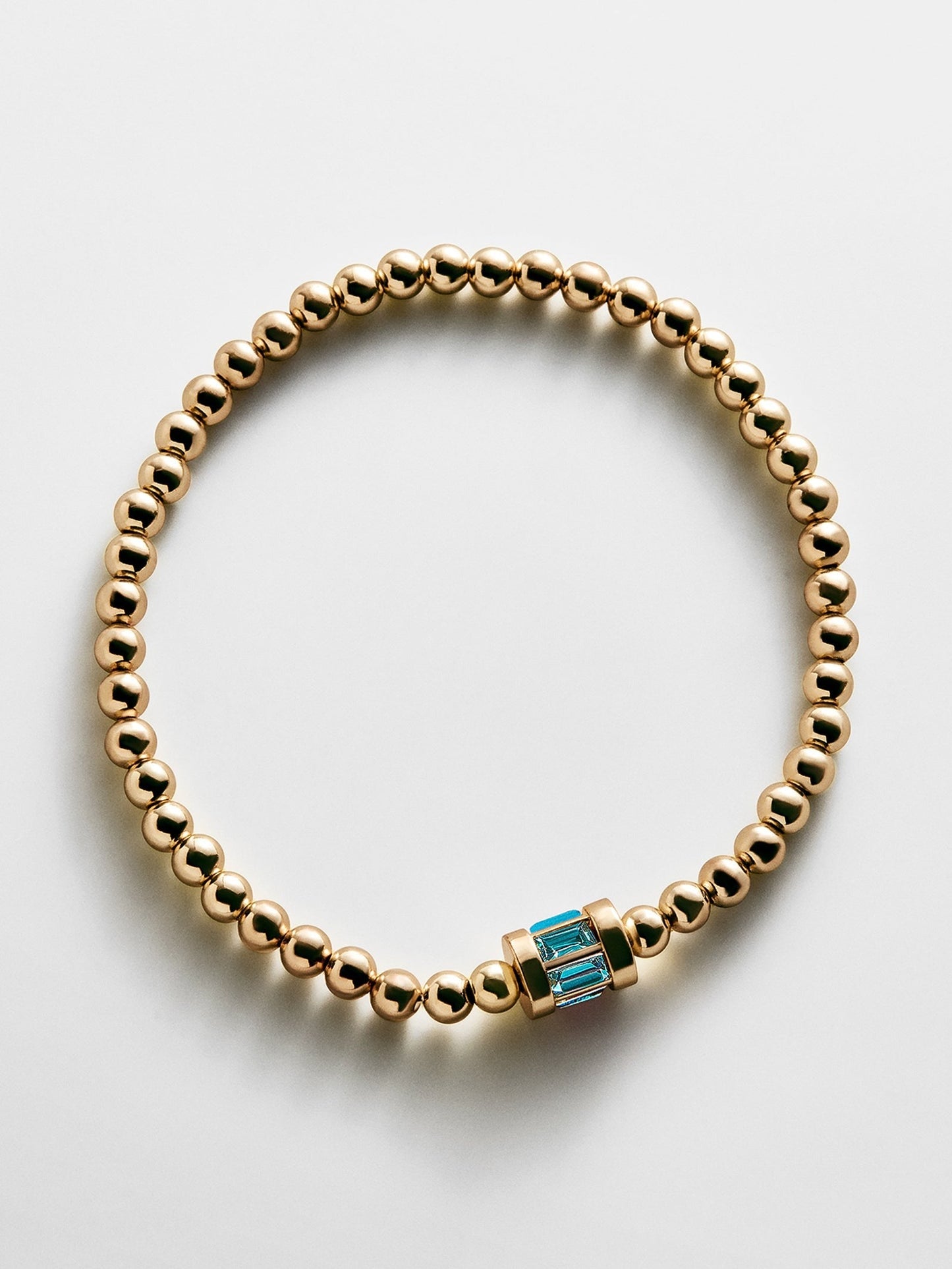 Tatum Baguette Pisa Bracelet - Blue Zircon