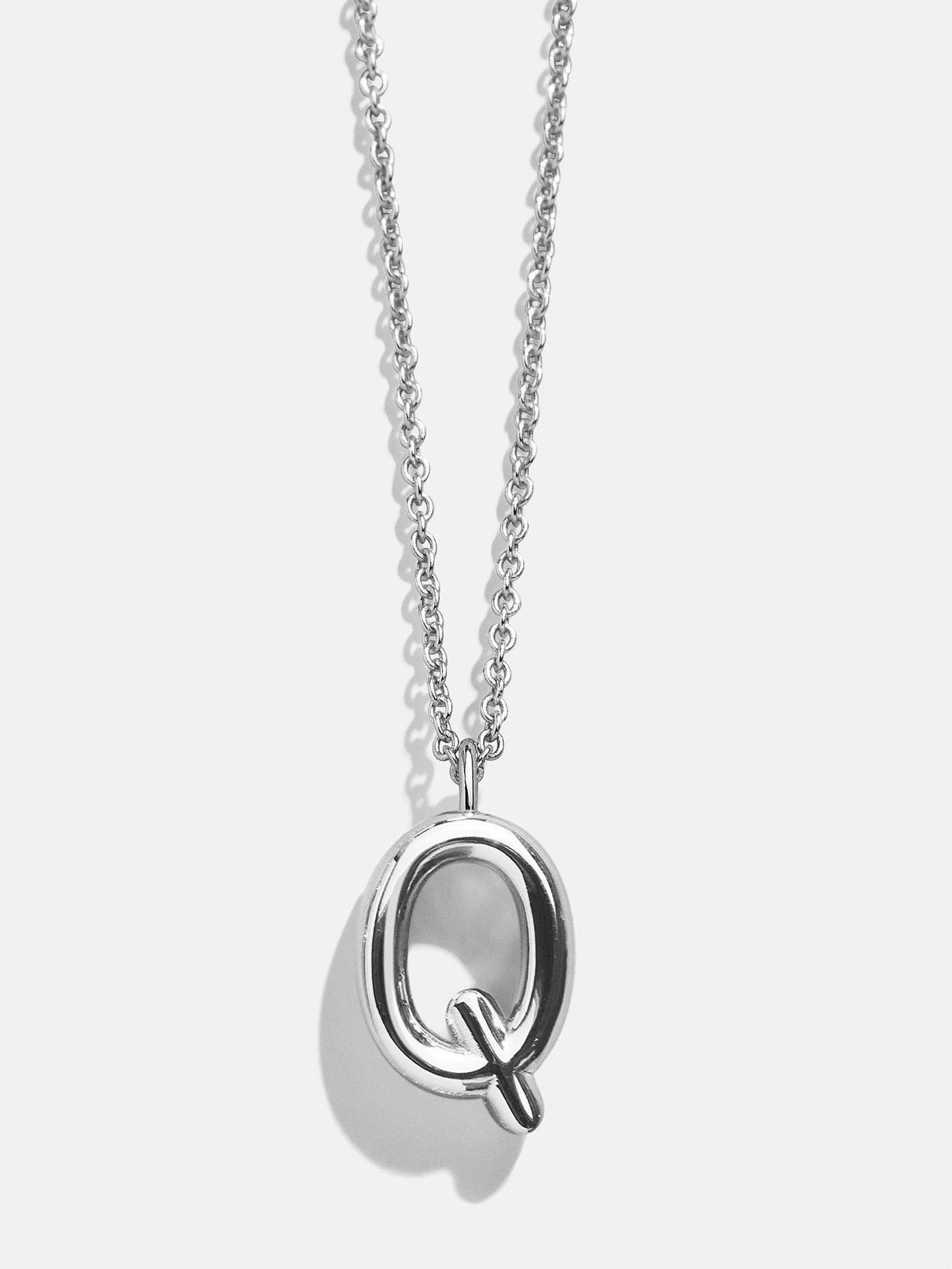 Classic Silver Initial Necklace - Silver