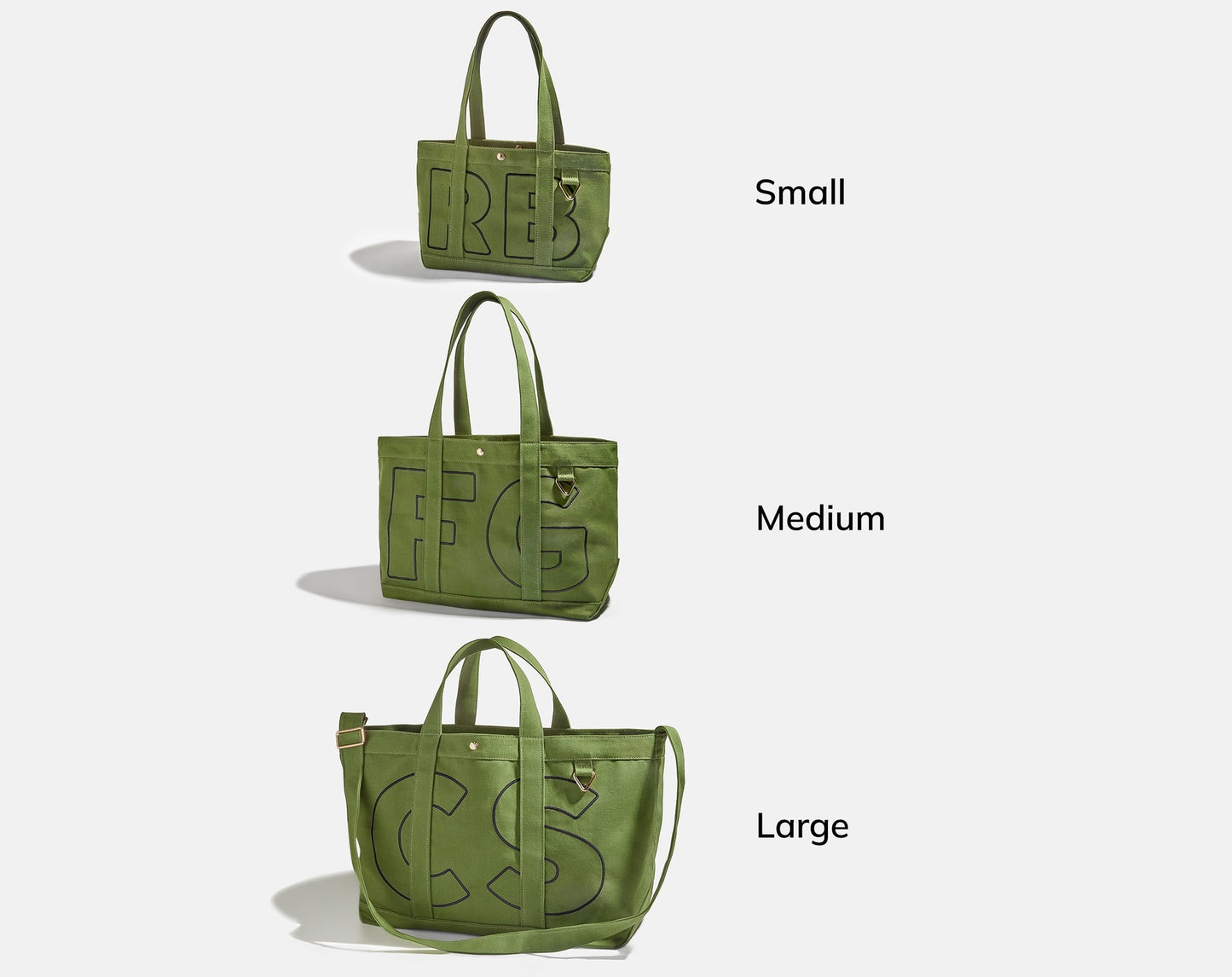 Solid Custom Alpha Tote - Olive Green