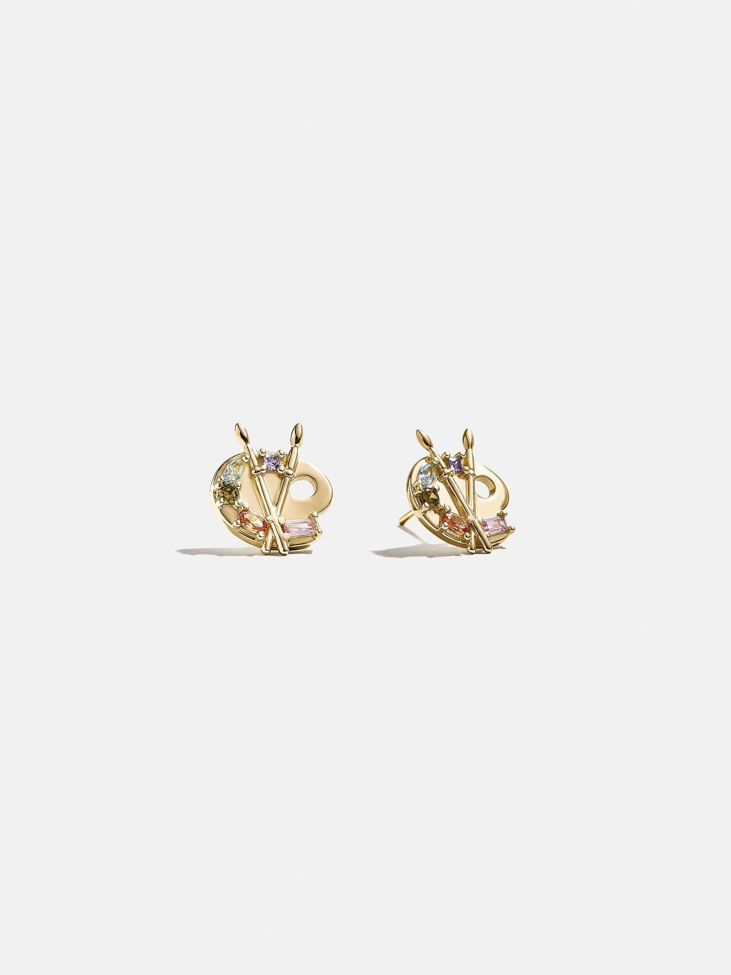 14K Gold Just For Fun Earrings - Painting Palette