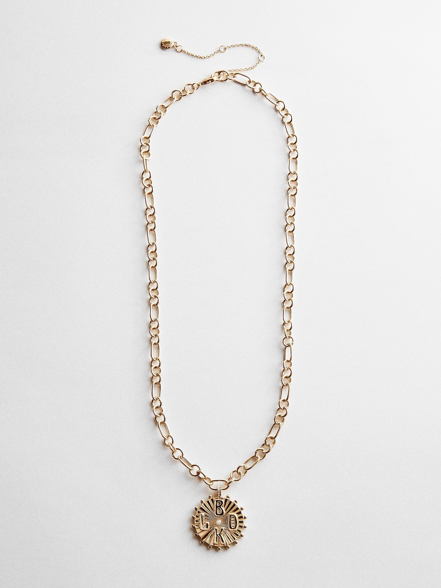 Initial Custom Medallion Necklace - Gold