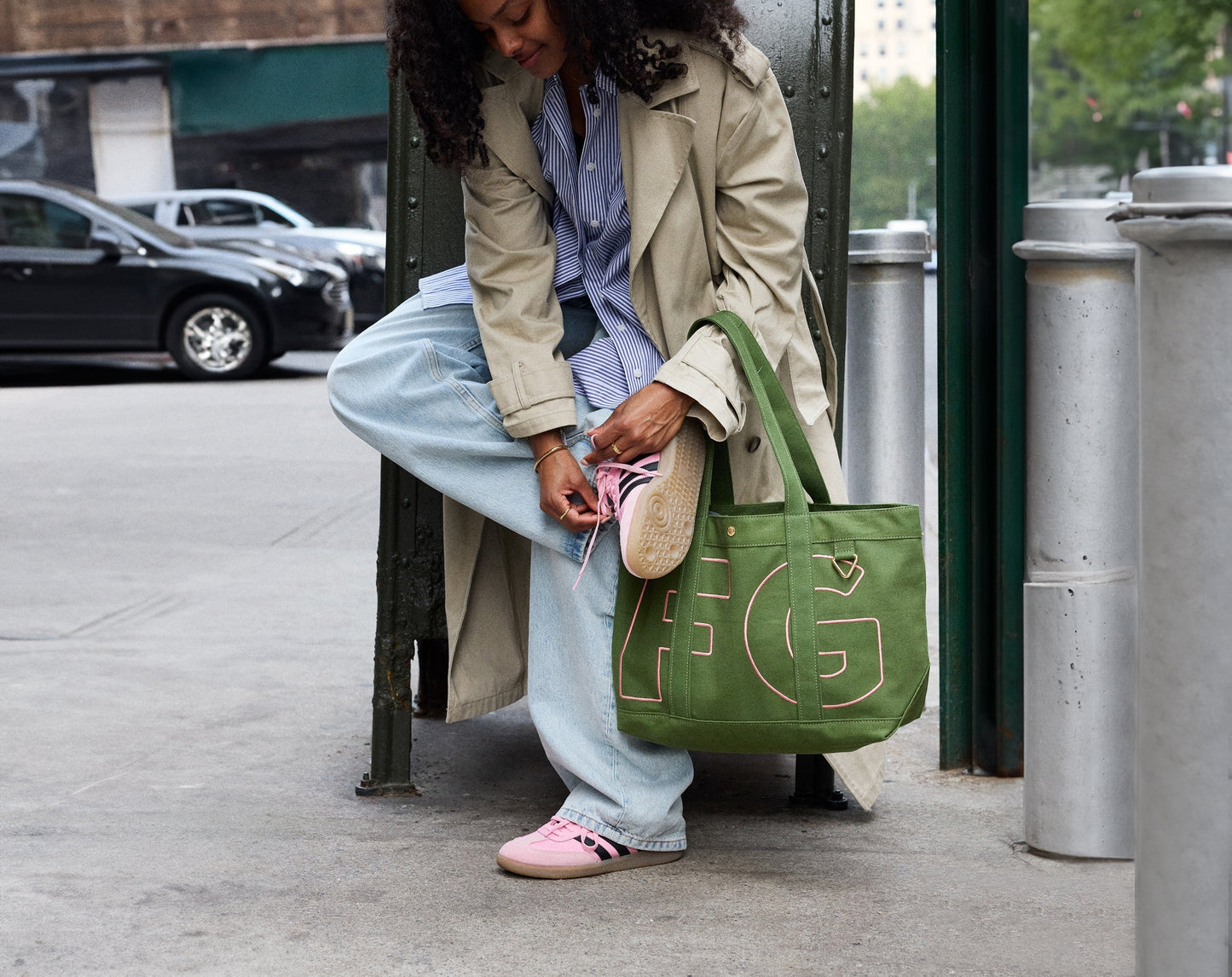 Solid Custom Alpha Tote - Olive Green