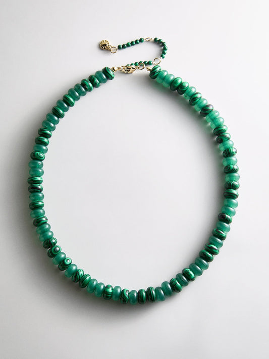 Joyce Semi-Precious Beaded Necklace - Malachite