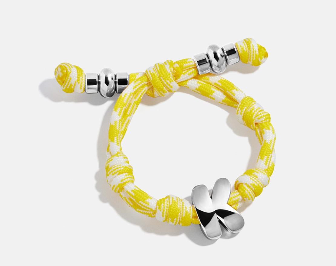 Knotty Initial Custom Bracelet - Bright Yellow Single Letter