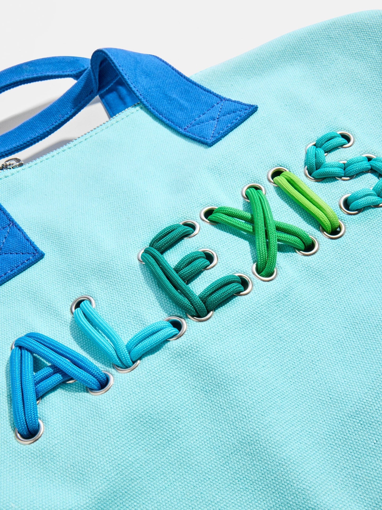 Thready to Go Kids' Custom Duffle - Light Blue/Blue Multi