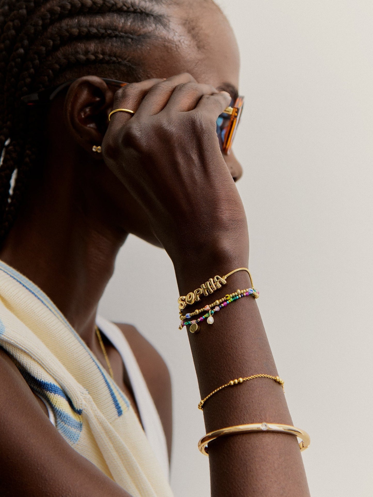 Rowan Semi-Precious Custom Layered Bracelet - St. Tropez