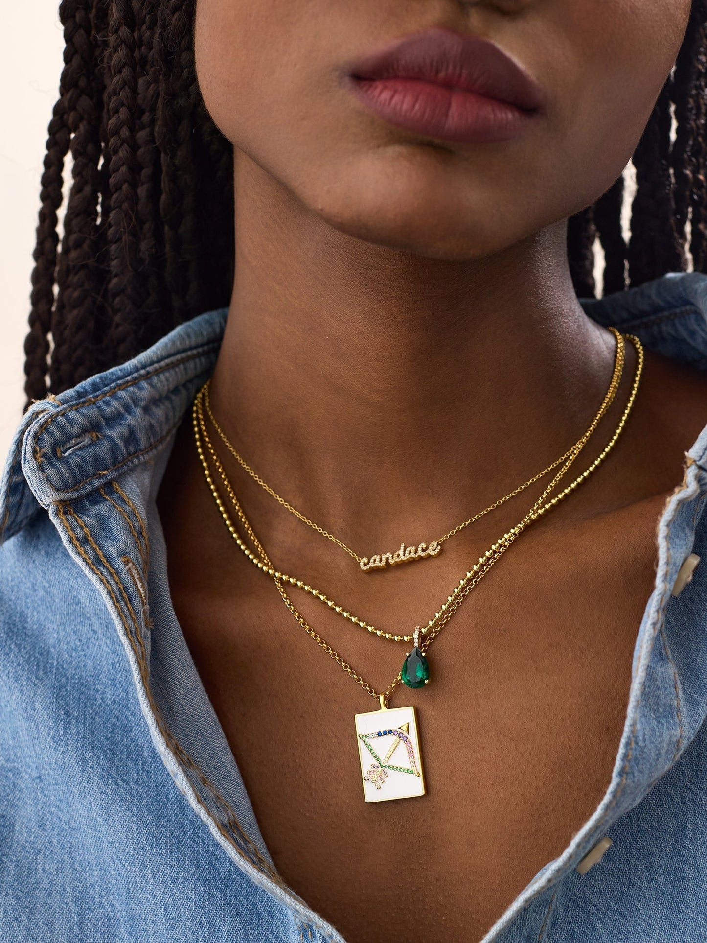 Reversible 18K Gold Zodiac Pendant Necklace - Leo