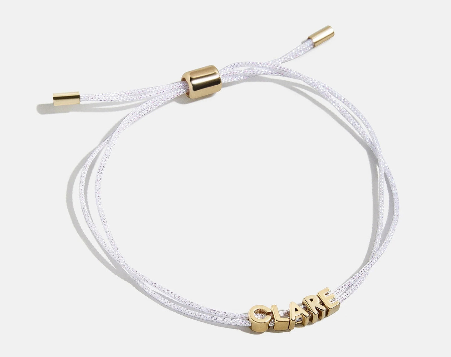 Custom Cord Bracelet - White
