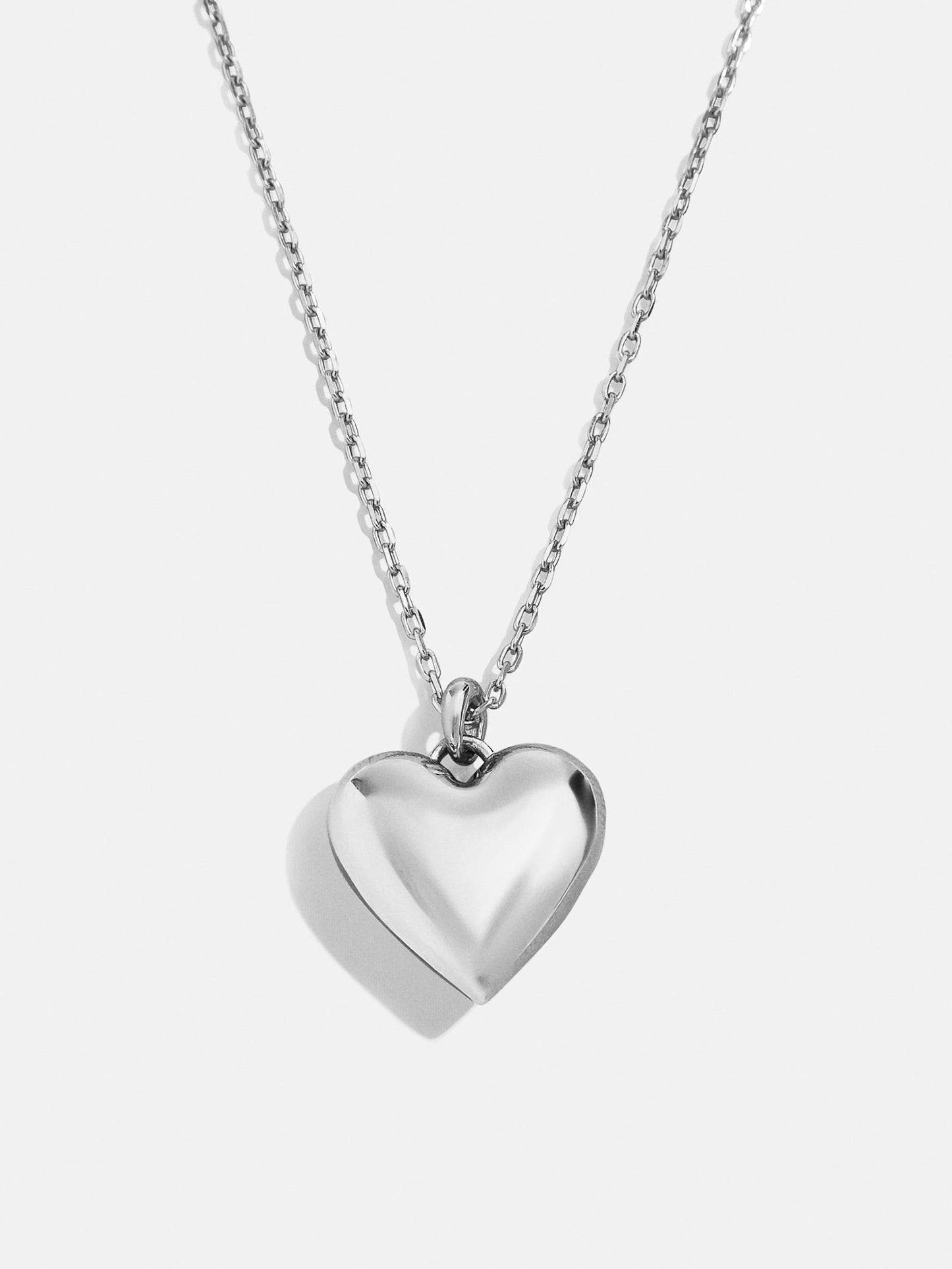 Sterling Silver Custom Bubble Heart Necklace - Sterling Silver
