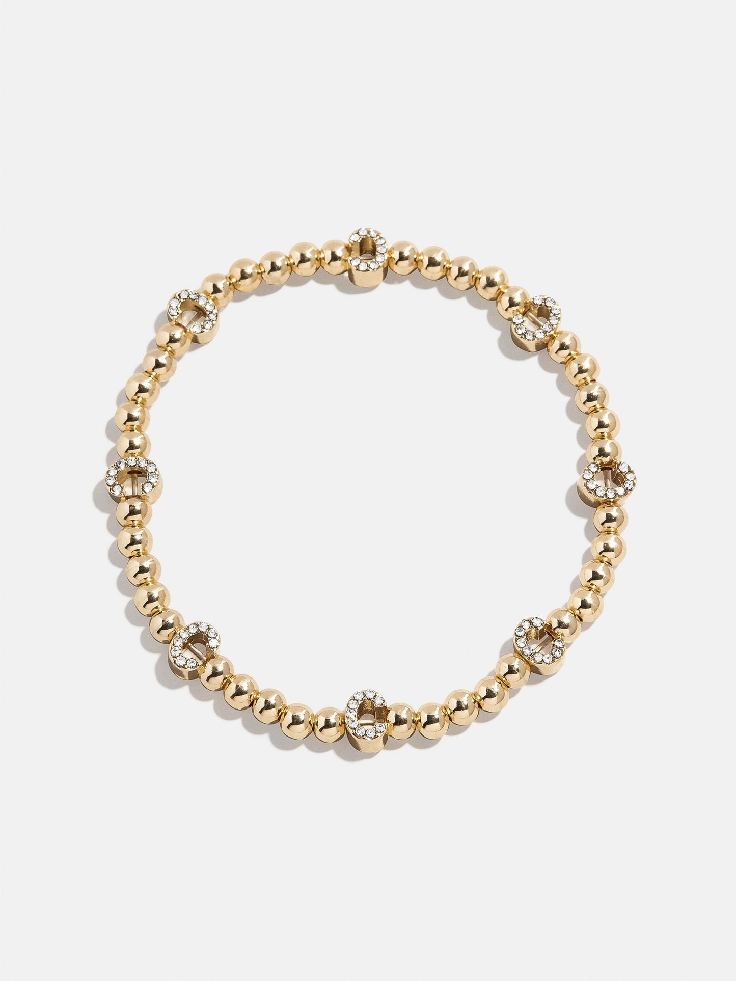 Gold/Pavé Repeating Initial Pisa Bracelet - C