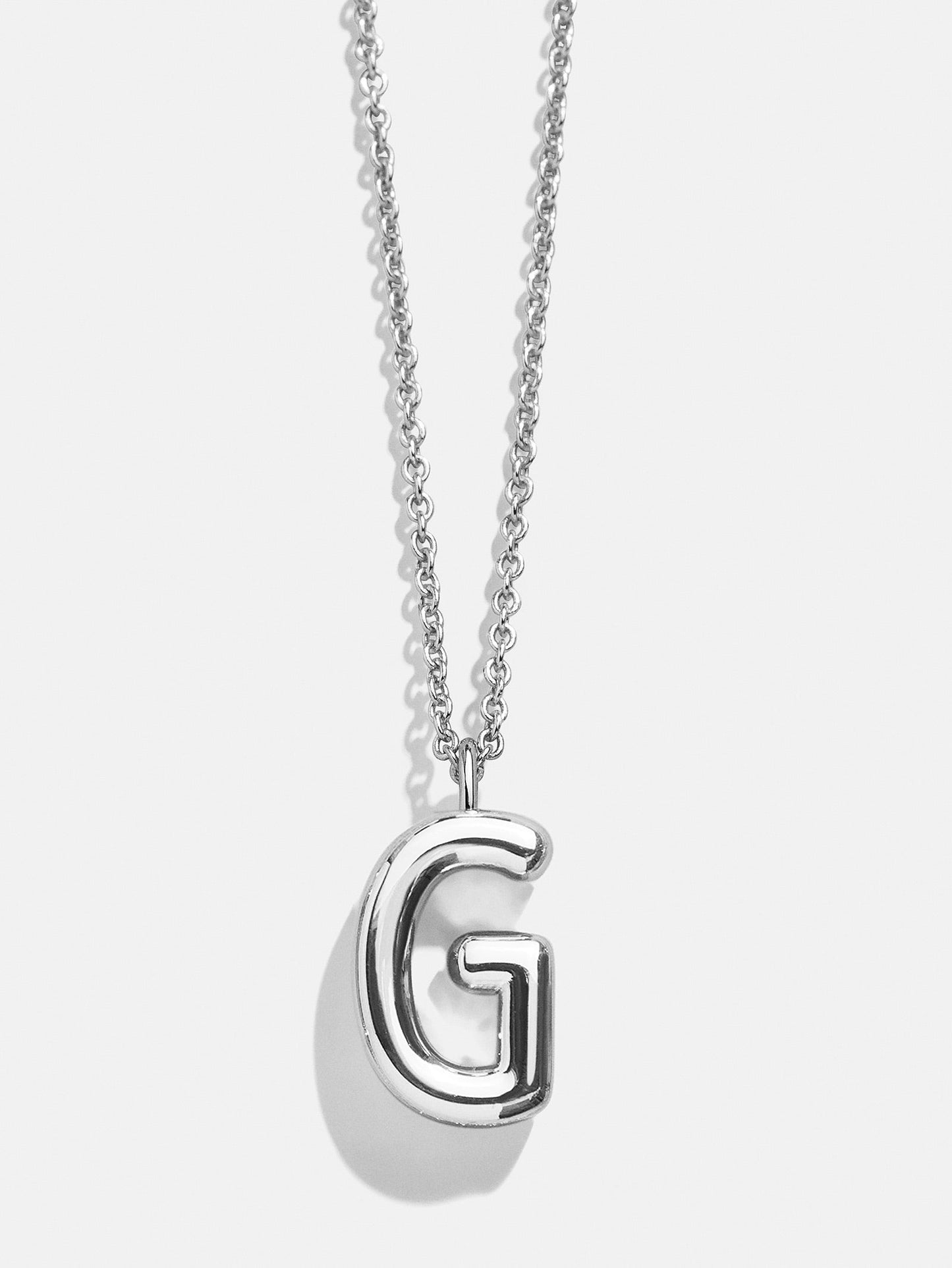 Classic Silver Initial Necklace - Silver