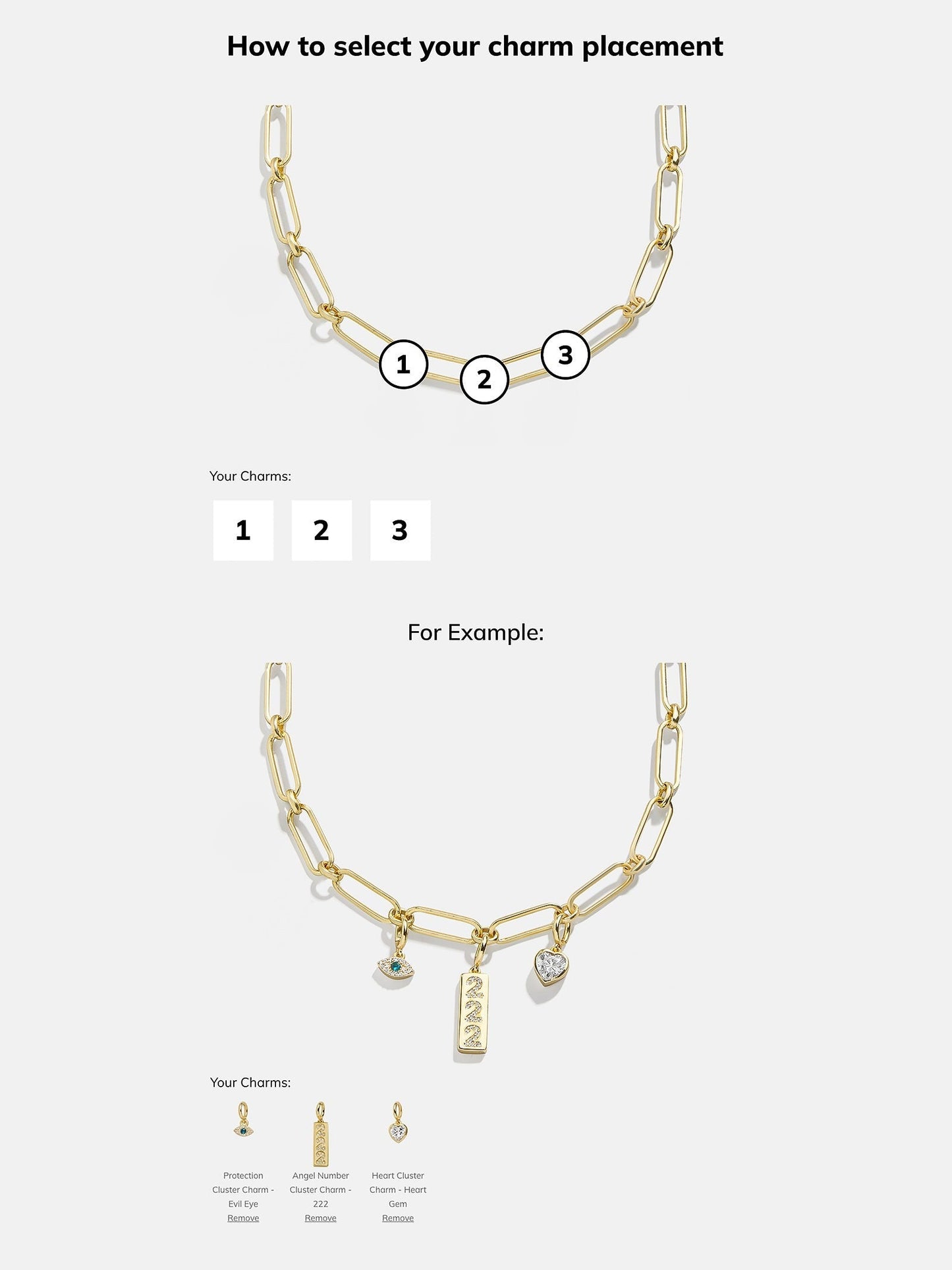 Spaced Custom Charm Necklace - Spaced Charm Necklace