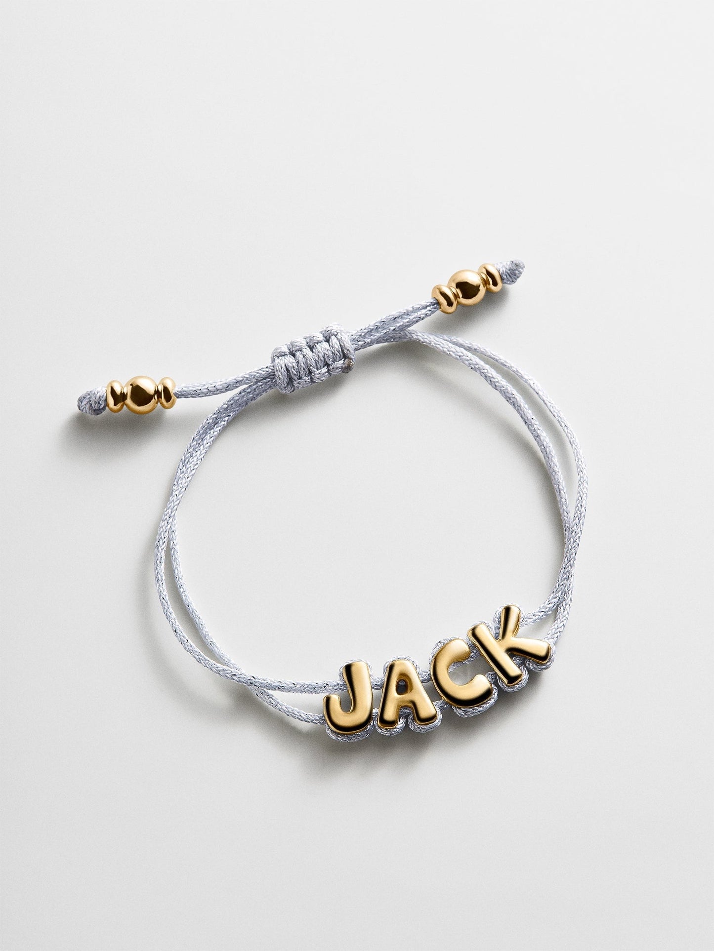 Wrapped Up Bubble Waterproof Custom Metallic Cord Bracelet - Silver