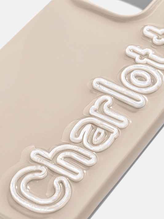 All the Beige Custom iPhone Case - Beige/Pearl
