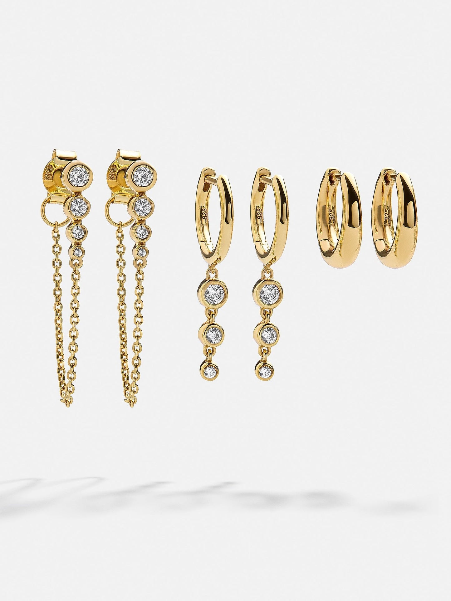 Jenelle 14K Gold Earring Set - Jenelle 14K Gold Earring Set