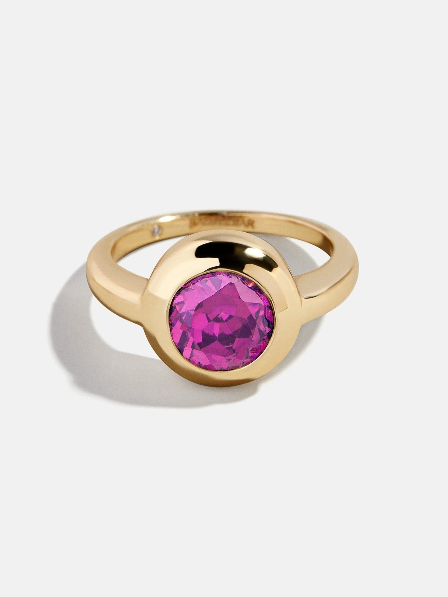 Gold Cubic Zirconia Custom Birthstone Ring - Rose