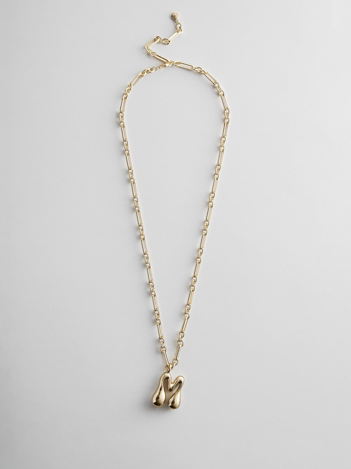 Oversized Bubble Custom Initial Necklace - Oversized Bubble Initial