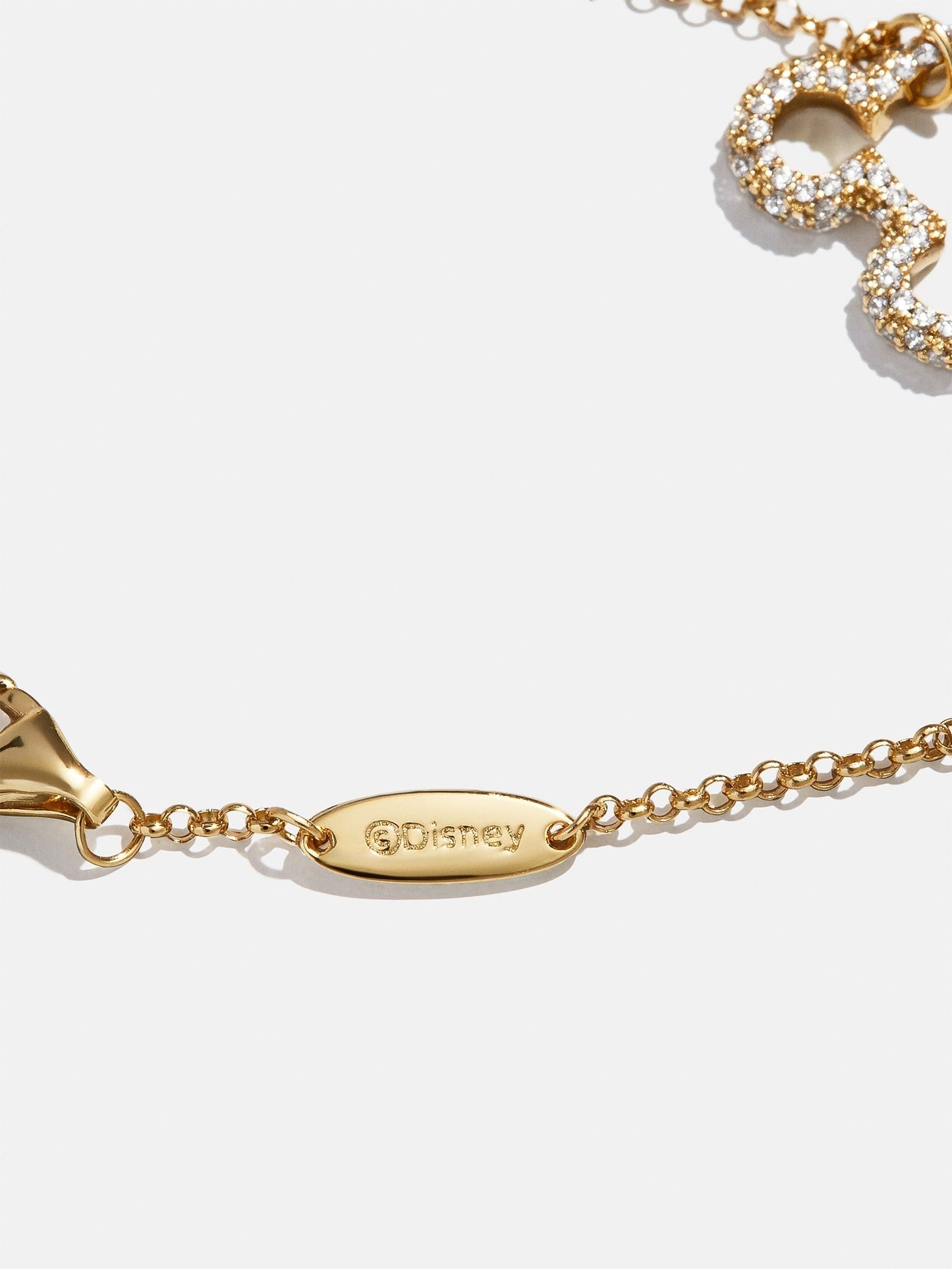 Disney Mickey Mouse 18K Gold Plated Sterling Silver Pavé Bracelet - Gold/Pavé