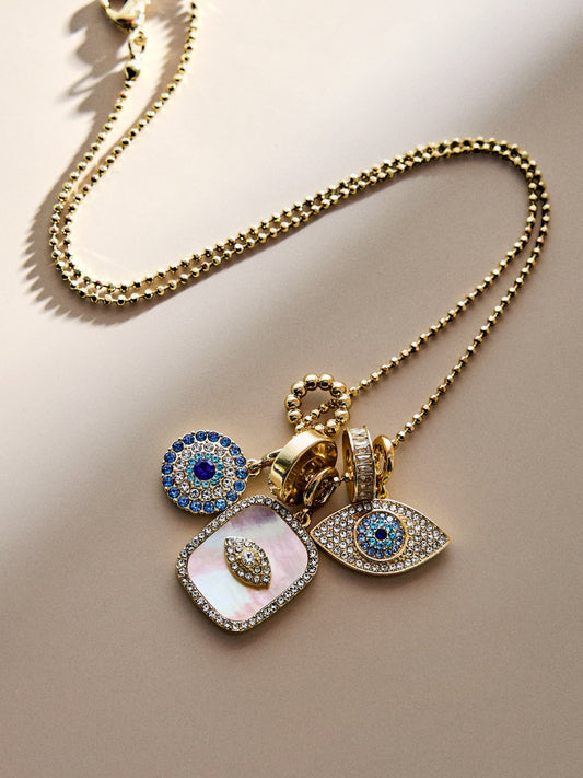 Evil Eye Charm Necklace - Turquoise Evil Eye