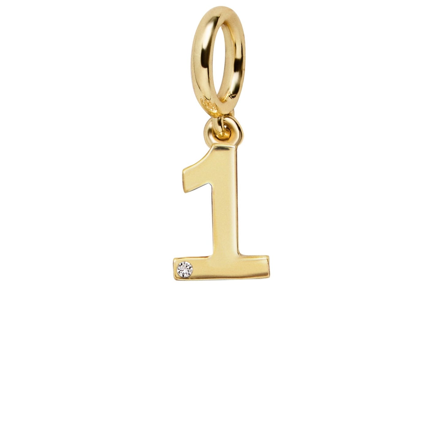 Gold Number Cluster Charm - 1