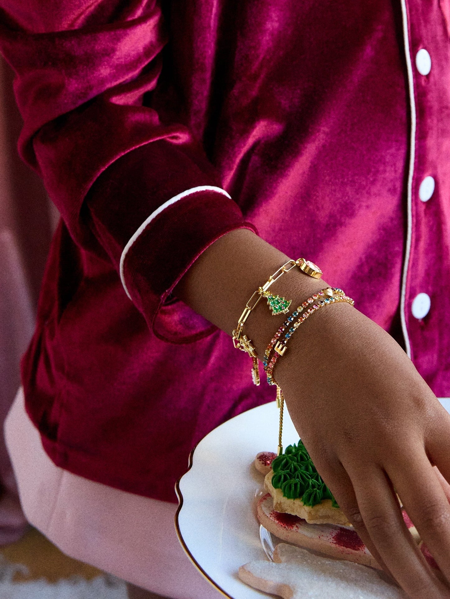 Merry Christmas Kids’ Charm Bracelet - Santa Claus