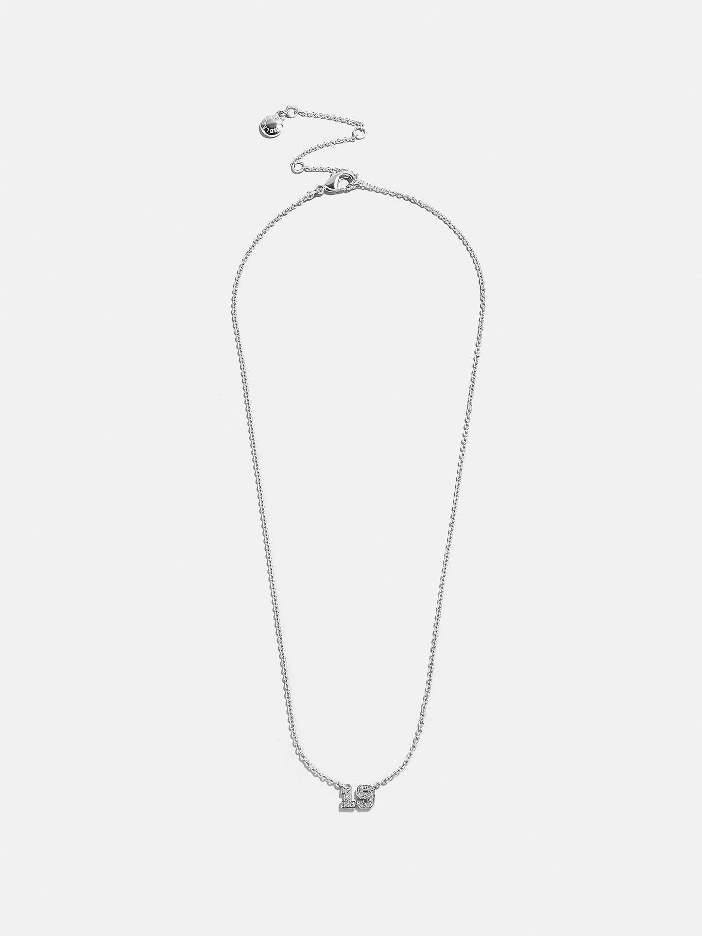Varsity Number Custom Necklace - One Silver Station