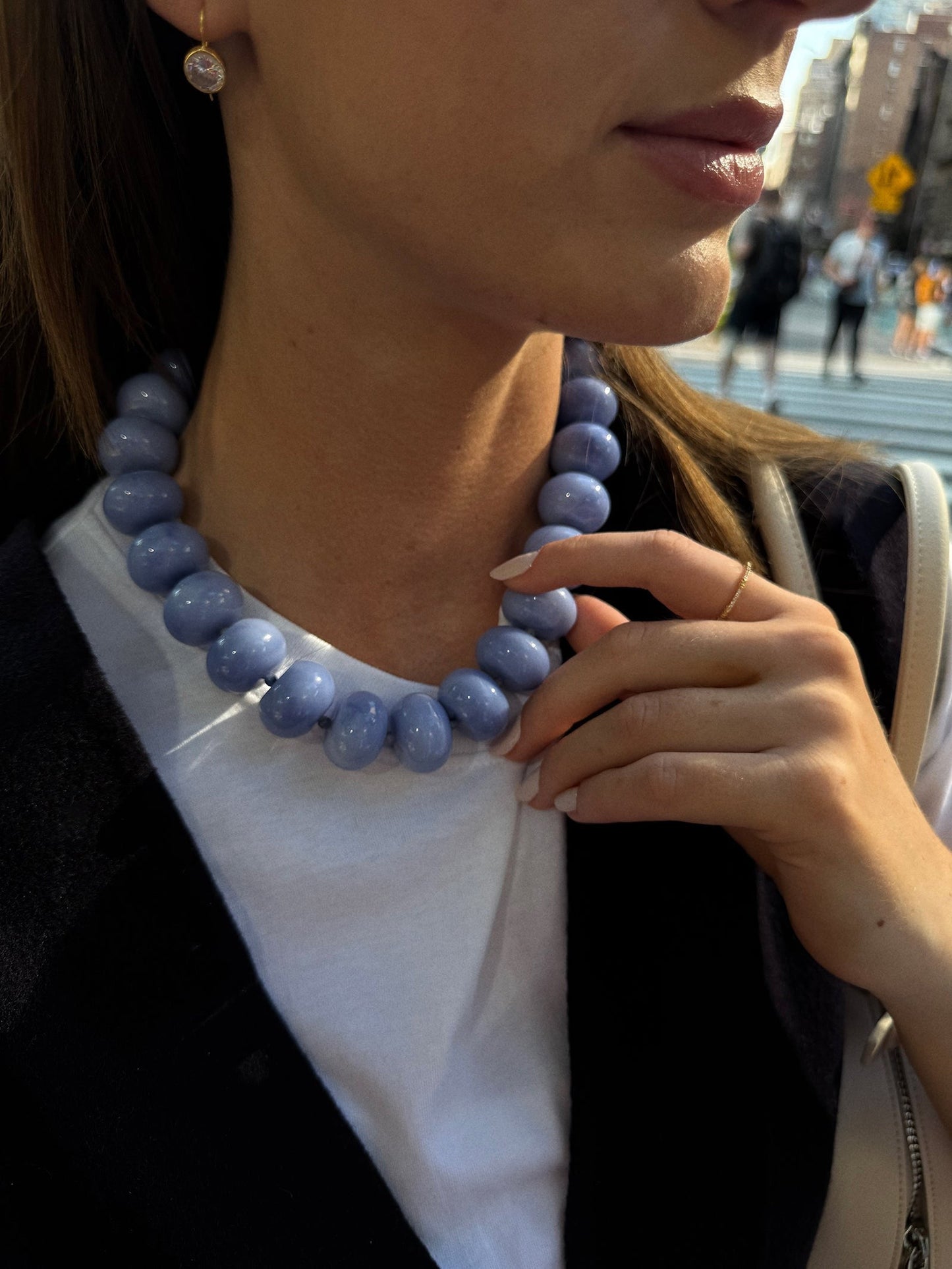 Joan Semi-Precious Necklace - Blue Sodalite