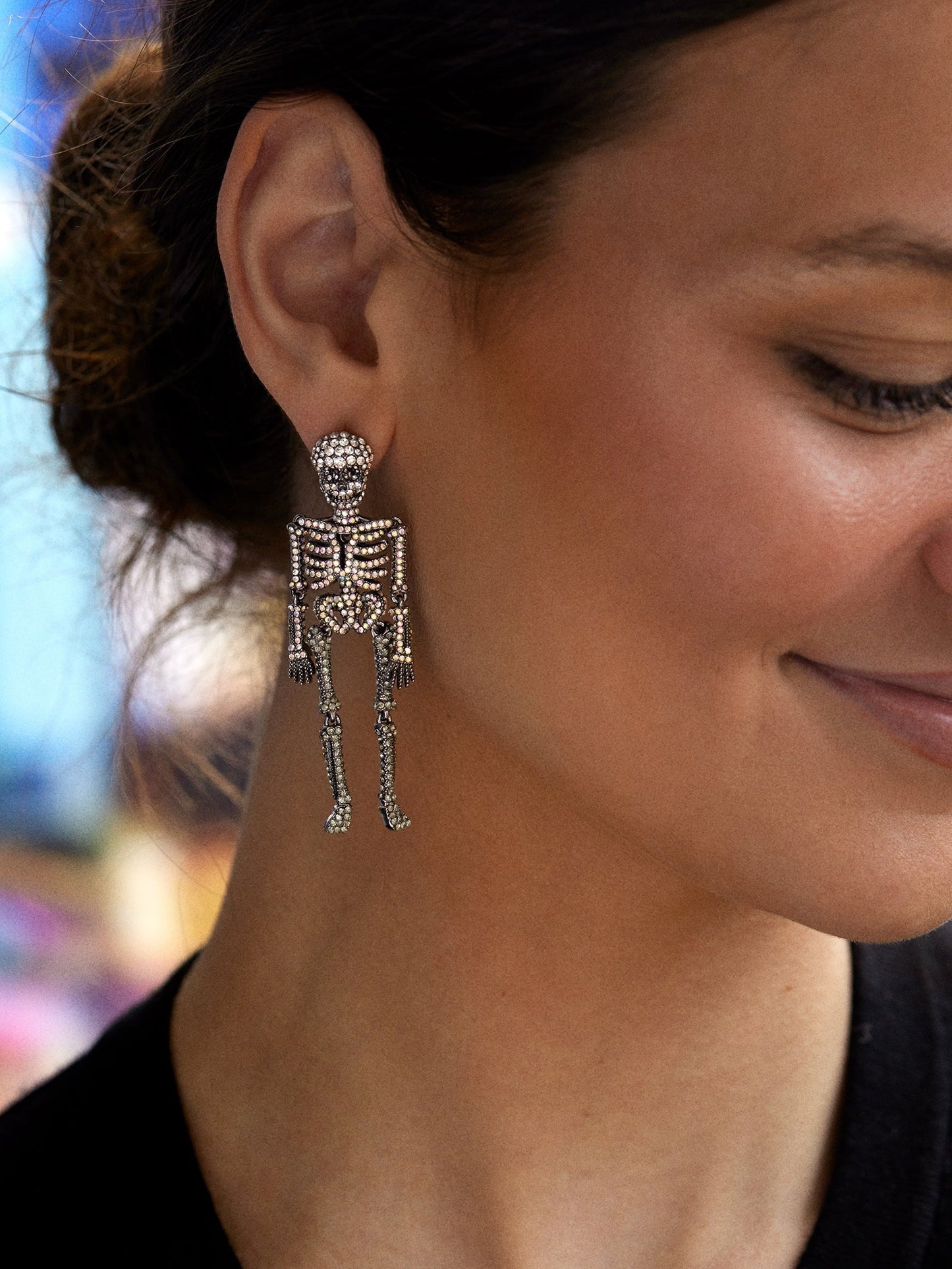 Bone-A-Fide Hottie Earrings - Black/Iridescent