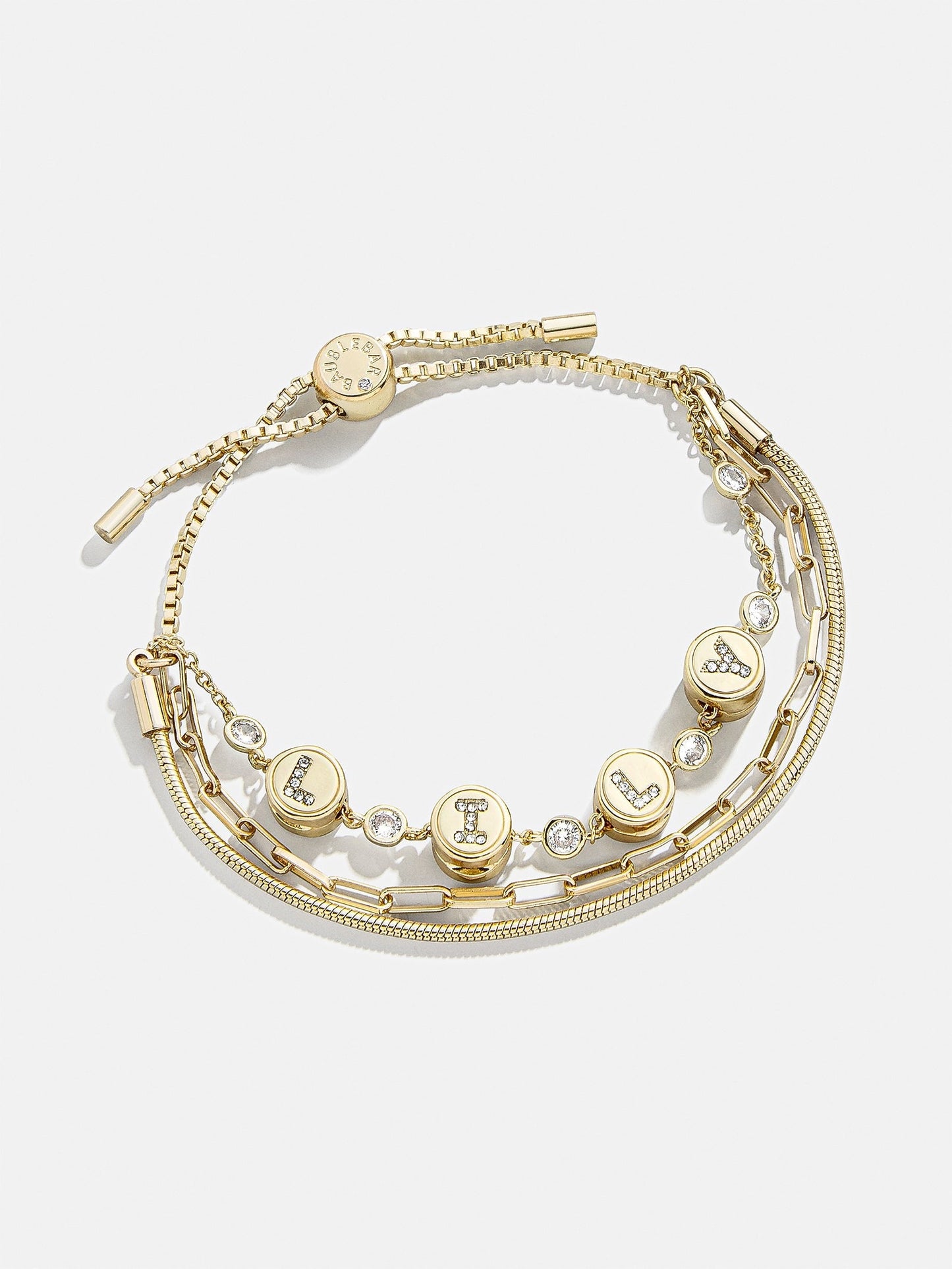 Click & Go Custom Bracelet - Gold/Pavé