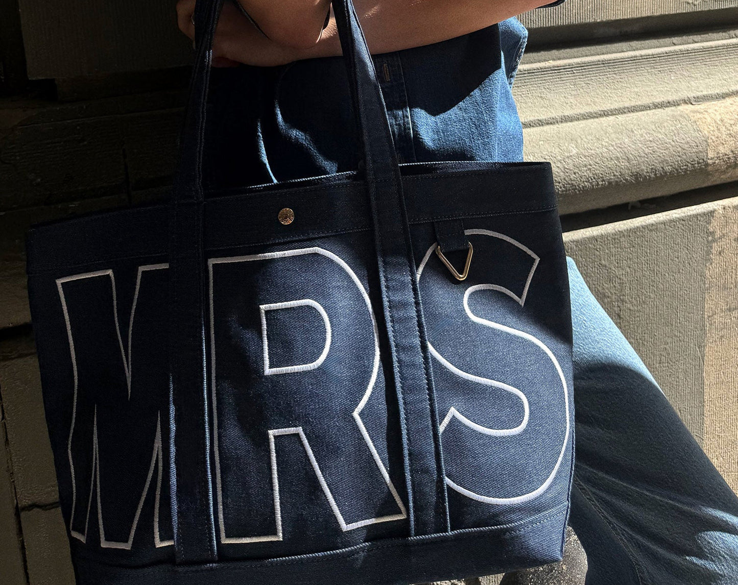 Solid Custom Alpha Tote - Dark Denim