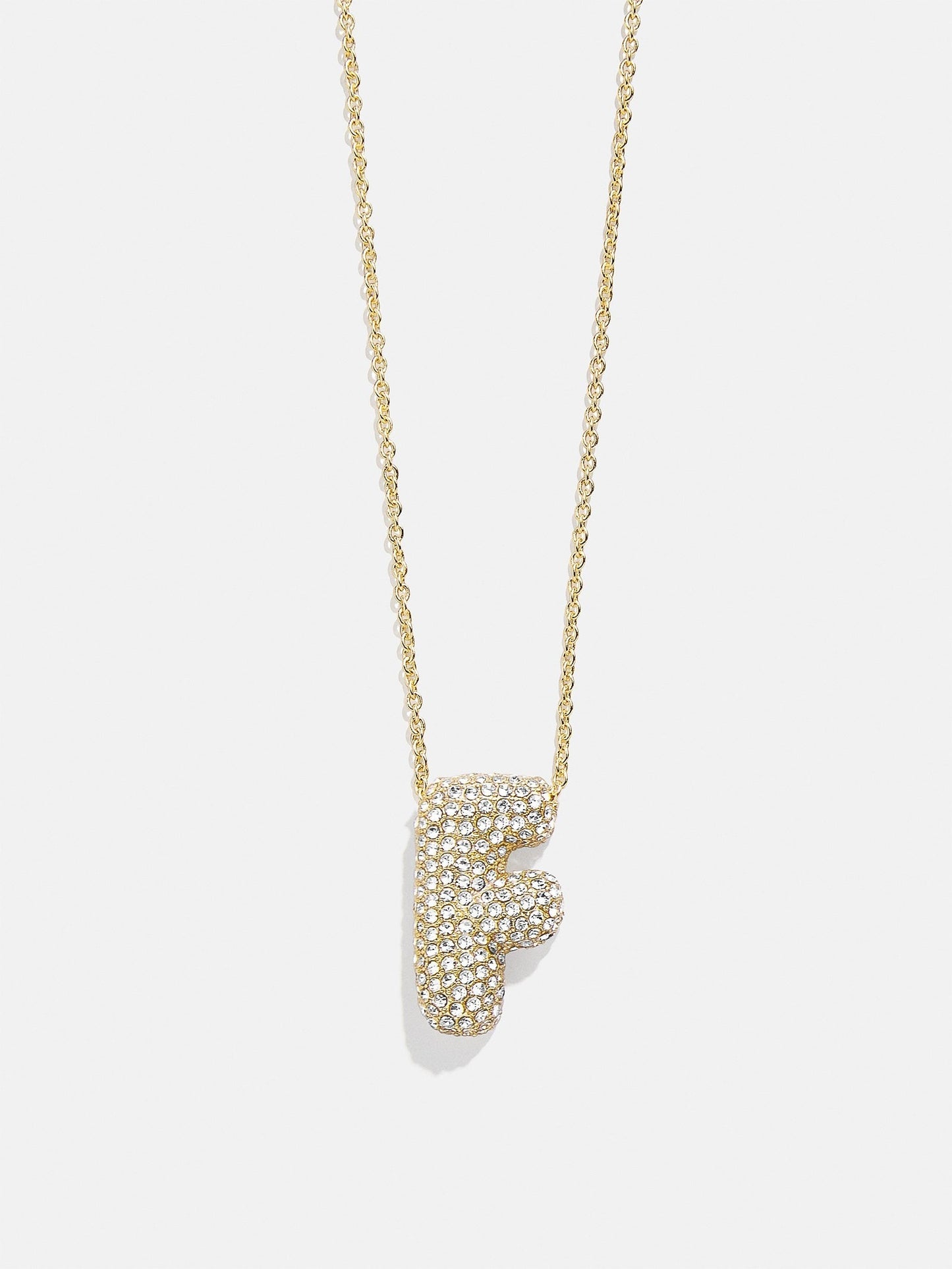 Kids’ Bubble Initial Necklace - Gold/Pavé