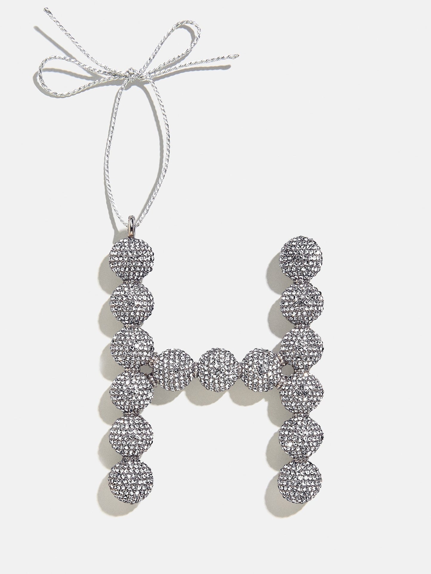 Merry Monogram Ornament - Silver/Pavé
