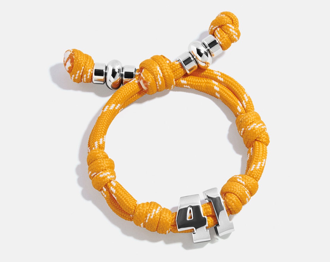 Knotty Varsity Number Custom Bracelet - Marigold Double Digit