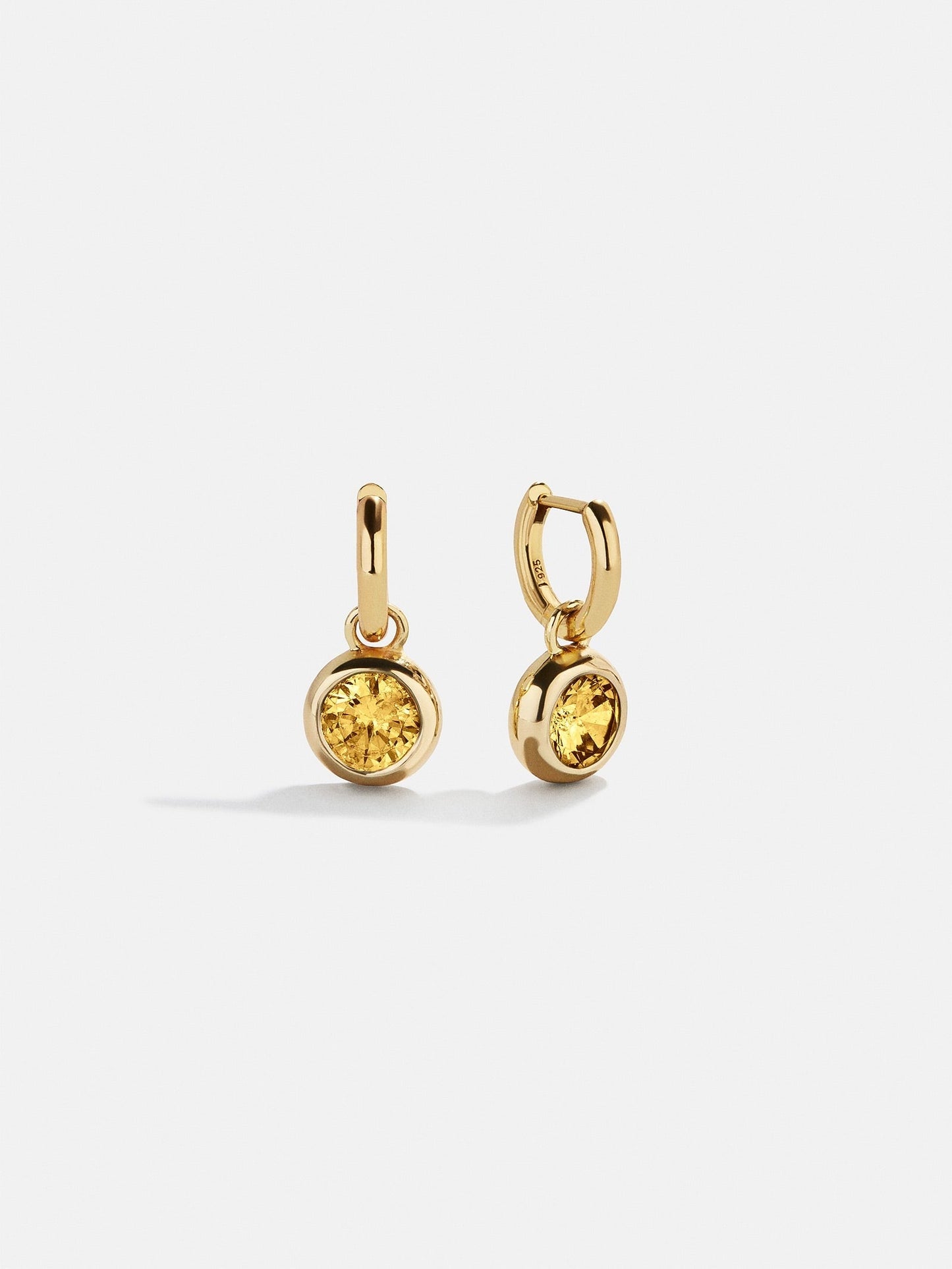 14K Gold Birthstone Drop Earrings - Topaz